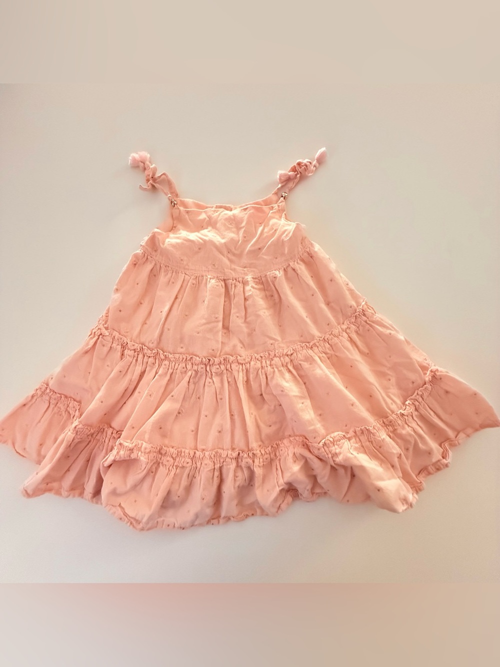 Isaac Mizrahi Girls 2T Blush Pink Tiered Ruffle Sundress
